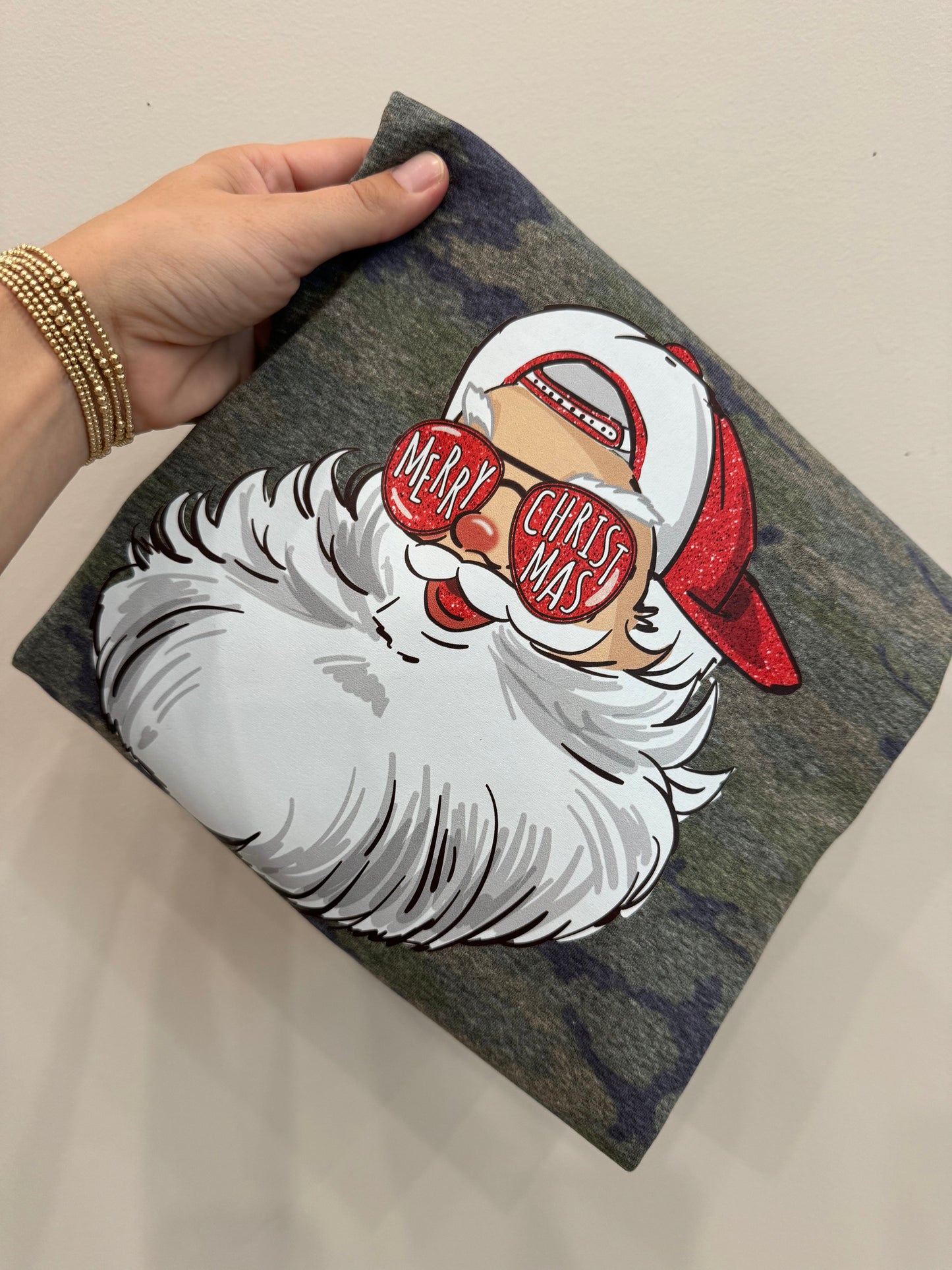 Kids Cool Santa on Camo